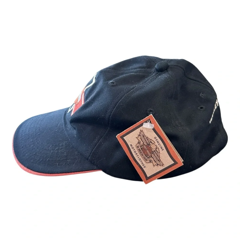NWT Harley Davidson‎ Strapback Hat Cap Embroidered Bar & Shield Biker Adjustable